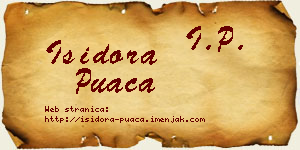 Isidora Puača vizit kartica